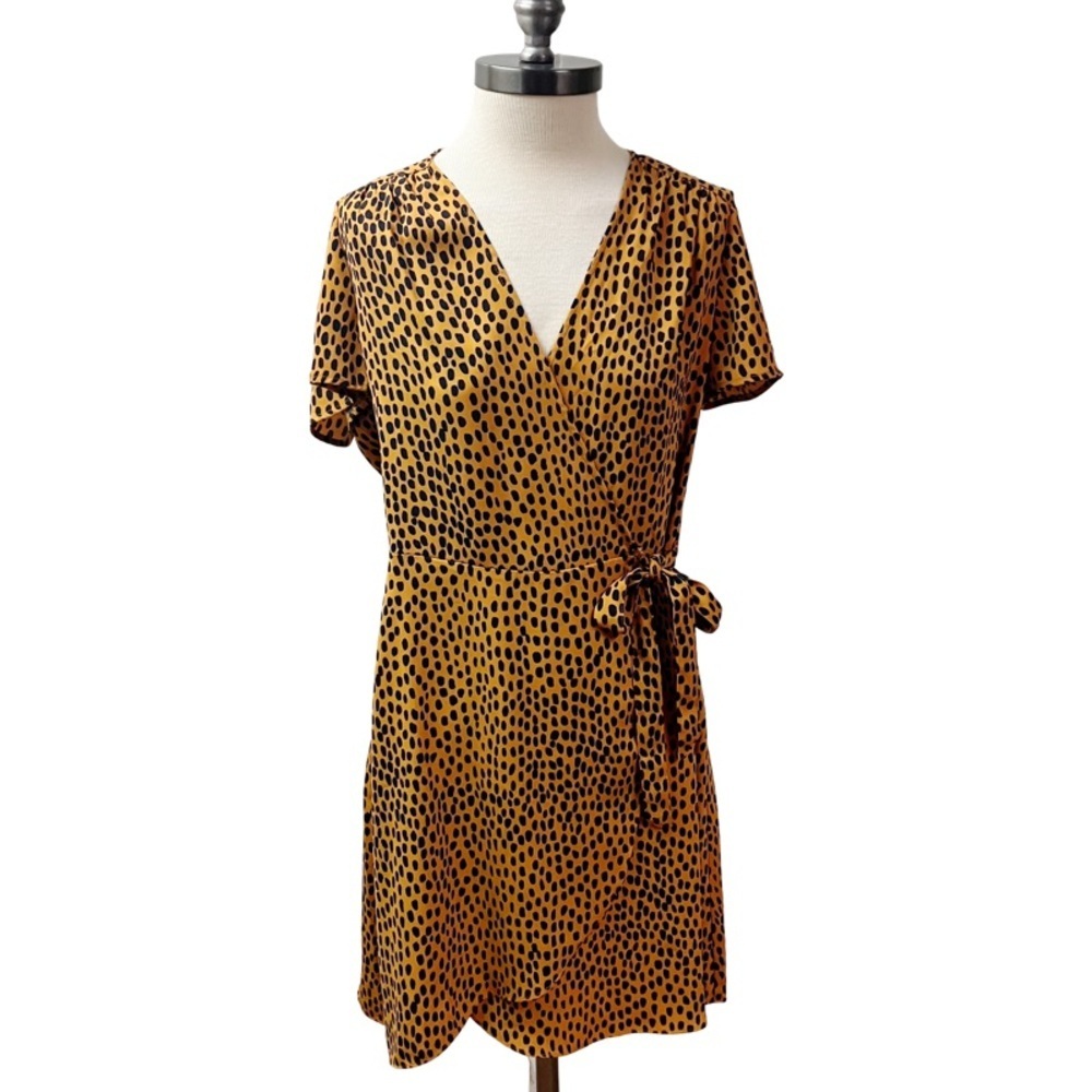 NWT J. Crew Womens Leopard Wrap Dress SZ 4 Office Flowy Versatile Preppy Classic